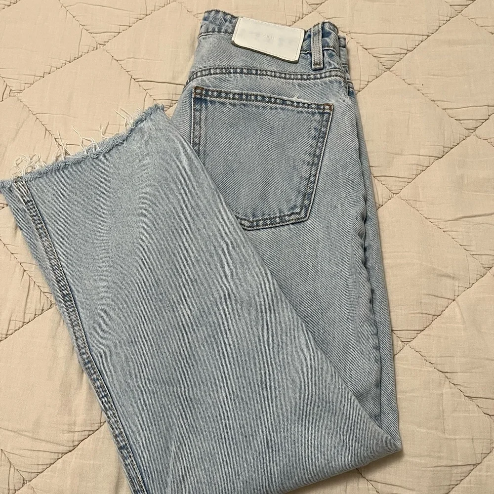 Zara Light Blue Straight Jeans - Picture 5 of 5